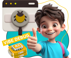 Тестирование & Vibe Debug. Охотники за багами - КИБЕРшкола программирования для детей, компьютерные курсы для школьников, начинающих и подростков - KIBERone г. Зеленодольск