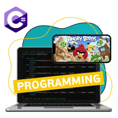 Программирование на C#. Удивительный мир 2D-игр - КИБЕРшкола программирования для детей, компьютерные курсы для школьников, начинающих и подростков - KIBERone г. Зеленодольск